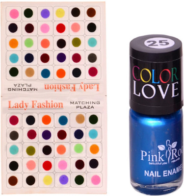 

Pink Root Nail Polish No. 25 (15ml) Lady Fashion Multi Color No. 14 Bindi(Set of 2)
