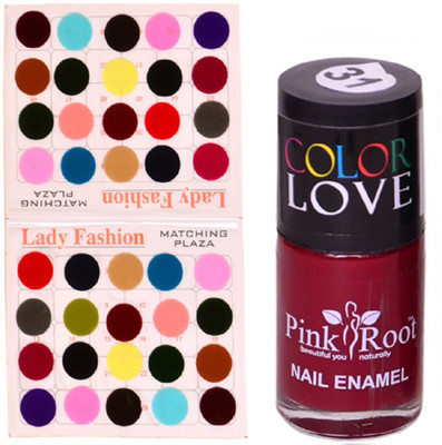 

Pink Root Nail Paint No. 31 (15ml), Lady Fashion Multi Color No. 15 Bindi(Set of 2)