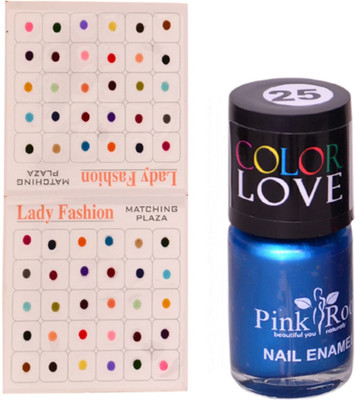 

Pink Root Nail Polish No. 25 (15ml) Lady Fashion Multi Color No. 13 Bindi(Set of 2)