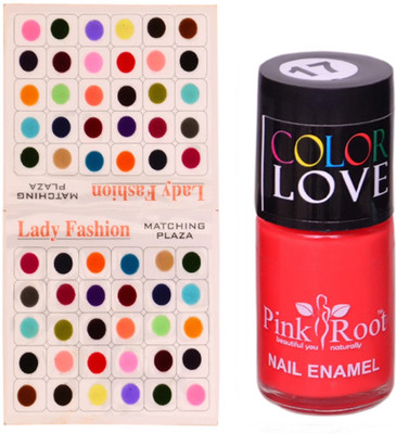 

Pink Root Nail Polish No. 17 (15ml) Lady Fashion Multi Color No. 14 Bindi(Set of 2)