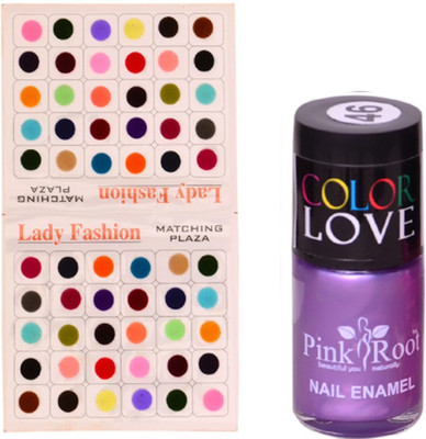 

Pink Root Nail Polish No. 46 (15ml) Lady Fashion Multi Color No. 14 Bindi(Set of 2)