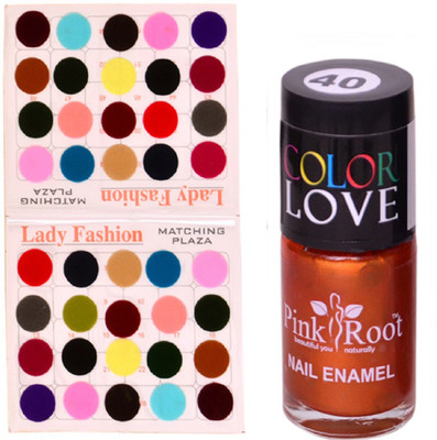 

Pink Root Nail Paint No. 40 (15ml), Lady Fashion Multi Color No. 15 Bindi(Set of 2)