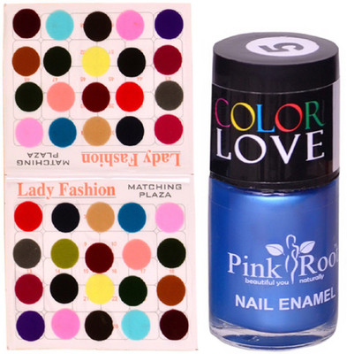 

Pink Root Nail Paint No. 05 (15ml), Lady Fashion Multi Color No. 15 Bindi(Set of 2)