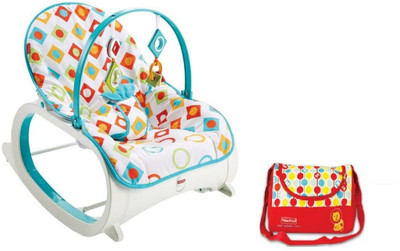 

Fisher-Price Infant to Toddler Rocker Geo Diamonds Diaper Bag Free(Multicolor)