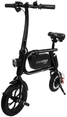 

SWAGTRON Swagcyle Envy Electric Cycle / Bike with Mobile Charger for Teenagers and Adults, Supports 120KG and Upto 20 Km/Hr 12 T Folding Bikes/Folding Cycle(Single Speed, Black)