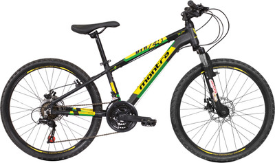 

Montra DTR 24 24 T Recreation Cycle(18 Gear, Black), Green;matte black;yellow