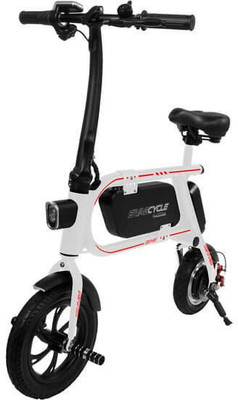 

SWAGTRON Swagcyle Envy Electric Cycle / Bike with Mobile Charger for Teenagers and Adults, Supports 120KG and Upto 20 Km/Hr 12 T Folding Bikes/Folding Cycle(Single Speed, White)