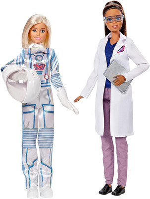 

Barbie Astronaut and Space Scientist Dolls(Multicolor)