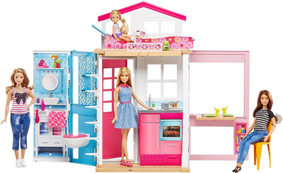 

Barbie 2 Story House and Doll(Multicolor)