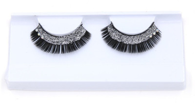 

SBE Fashion Crystal False Eyelashes Silver Glitter Bright Creative Bridal Makeup False Eyelashes shimmer Thick False Eyelashes(Pack of 1)