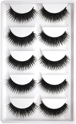 

SBE Winged Exaggerated False Eyelashes Soft Long Section Thick Cross Messy Lashes Performing Arts Stage Makeup Fake Eyelashes(Pack of 5)
