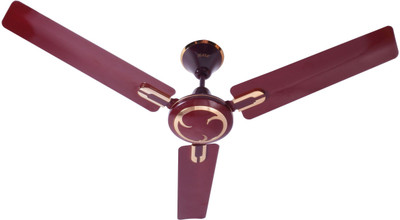 PLAZA Eluga-Deco 1200 mm 3 Blade Ceiling Fan(Brown, Pack of 1)
