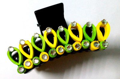 

PriCreation Multicolor hair claw Hair Claw(Black, Green, Yellow)