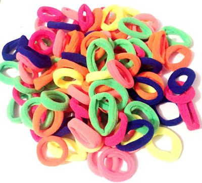 

window shop pack of 100 multicolour small size soft hair rubber band, Rubber Band, Hair Band(Multicolor)