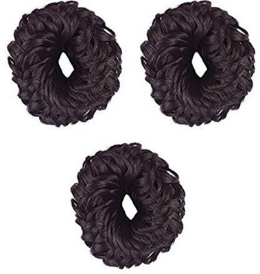 

Prime Hair Juda Band (Small) Rubber Band Style(Brown) Hair Accessories For Women Set Of 3 Bun(Black)