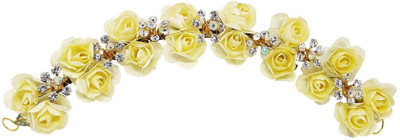 

Prime Gajra For Hair Artificial Flower, Wedding, Festival For Bride, Women And Girls Bun(Yellow)
