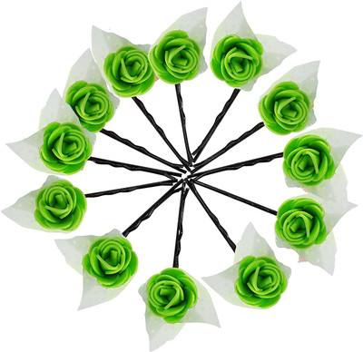 

EKAN Hair Juda Pins For Women And Girls Party Wear Hair Pin(Green)