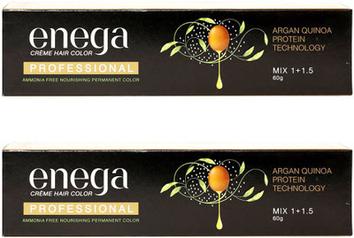 

Enega Professional Hair Color 1 Black (Pack of 2) Hair Color(Black)