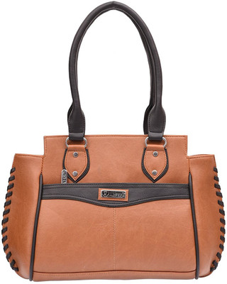

Hester Hand-held Bag(Tan, Black), Black;tan