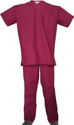 

LOYAL NEEDS Scrub suit Male MG-S Shirt, Pant Hospital Scrub(Magenta S)