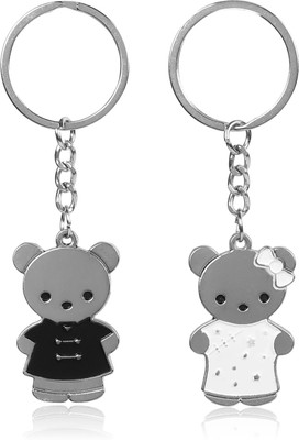 

Ryka Collection Black N White Teddy Couple Key Chain