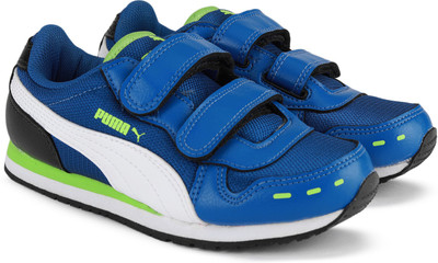 

Puma Boys & Girls Velcro Running Shoes(Blue, Lapis blue-nrgy yellow-puma black-puma white