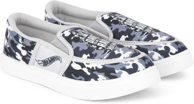 

Hot Wheels Boys Slip on Sneakers(Grey, Grey camo