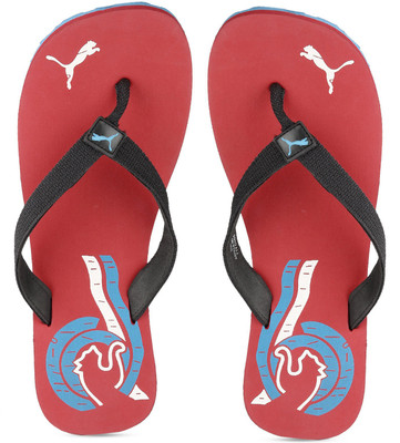 

Puma Boys Slip On Slipper Flip Flop(Multicolor, Macaw green-black-high risk red