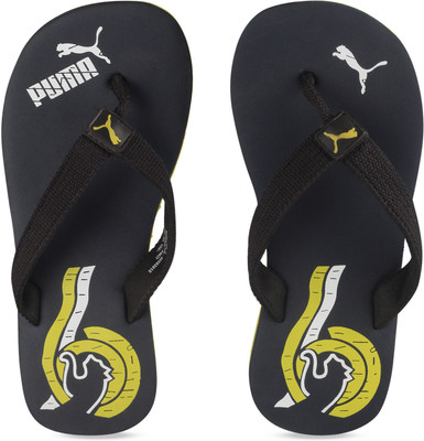 

Puma Boys & Girls Slip On Slipper Flip Flop(Multicolor, Peacoat;fluro yellow co;white