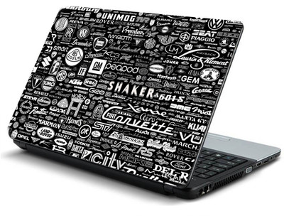 

threepointzero Cars names vinyl Laptop Decal 15