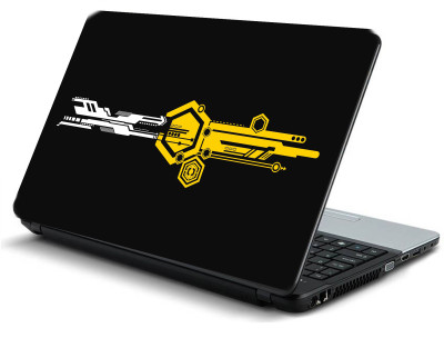 

threepointzero Black laptop skin vinyl Laptop Decal 15