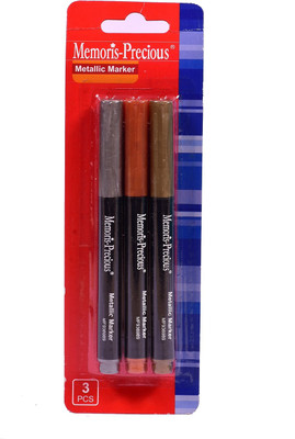 

BB JS MF936989-3J METALLIC MARKER 3 PCS(Set of 3, Malticolour)