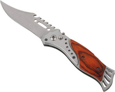 

Tuelip Folding Push Button Lock Knife For Hiking , Camping , Travelling With Torch Ultrasharp Swiss Army (Brown) Knife(Brown)