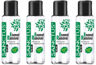 

Sanctus Enamel Remover (Acetone Free) (Transparent ) - 30 ml (Pack of 4)(30 ml)
