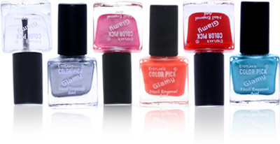 

Eyeflax's Colorpick Glamy Nail Enamel Combo (8) Multicolor(Pack of 6)