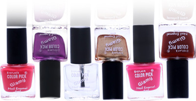 

Eyeflax's Colorpick Glamy Nail Enamel Combo (7) Muticolor(Pack of 6)