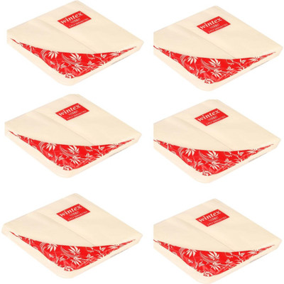 

Wintex Nexxt, 33x33cm white napkin, pack of 6 nos Multicolor Napkins(6 Sheets)