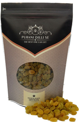 PuraniDilliSe Yellow Kishmish Medium Size Indian Raisins(200 g, Pouch)