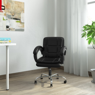 

VJ Interior Leatherette Office Executive Chair(Black, Set of 2)