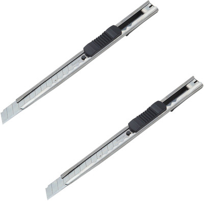 

Sphiron Premium Series Metal Grip Hand-held Paper Cutter(Set Of 2, Silver)