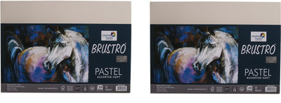 BRuSTRO Super Series Unruled A4 160 gsm Drawing Paper(Set of 2, Multicolor)