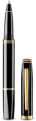 

Lapis Bard Contemporary Dark Metal Rose Gold Trims Rollerball Pen Roller Ball Pen