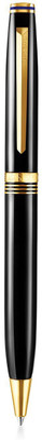 

Lapis Bard Contemporary Dark Metal Gold Trims Ball Pen