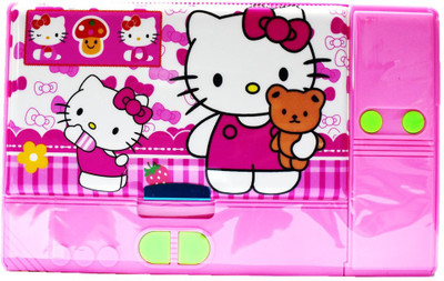 

MINE SAPARA KITTY Art Polyester Pencil Box(Set of 1, Pink)