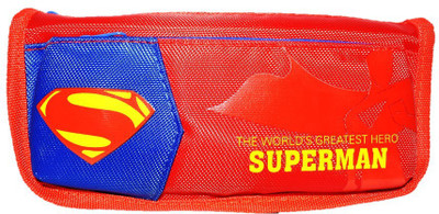 

MINE SAPARA SUPERMAN Art Canvas Pencil Box(Set of 1, Red)
