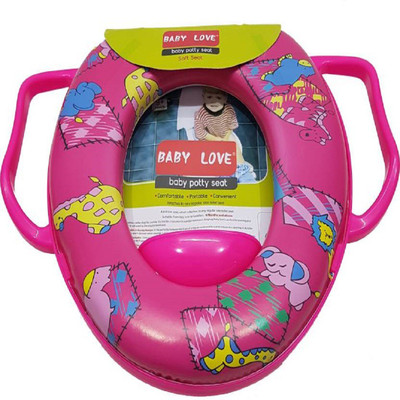 

Babique Soft Cushioned with Support Handles Potty Seat(Pink)