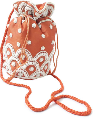 

HImalayaHandicraft potli bag Potli(Orange)