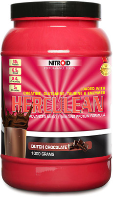 

Nitroid Herculean Weight Gainers/Mass Gainers(1000 g, Dutch Choclate)
