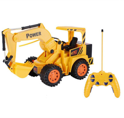 

FLAME 5 Channels JCB Remote Control Excavator Simulation Electric with Flash(Yellow)