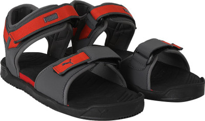 

Puma Men Black-Dark Shadow-High Risk Red Sandals